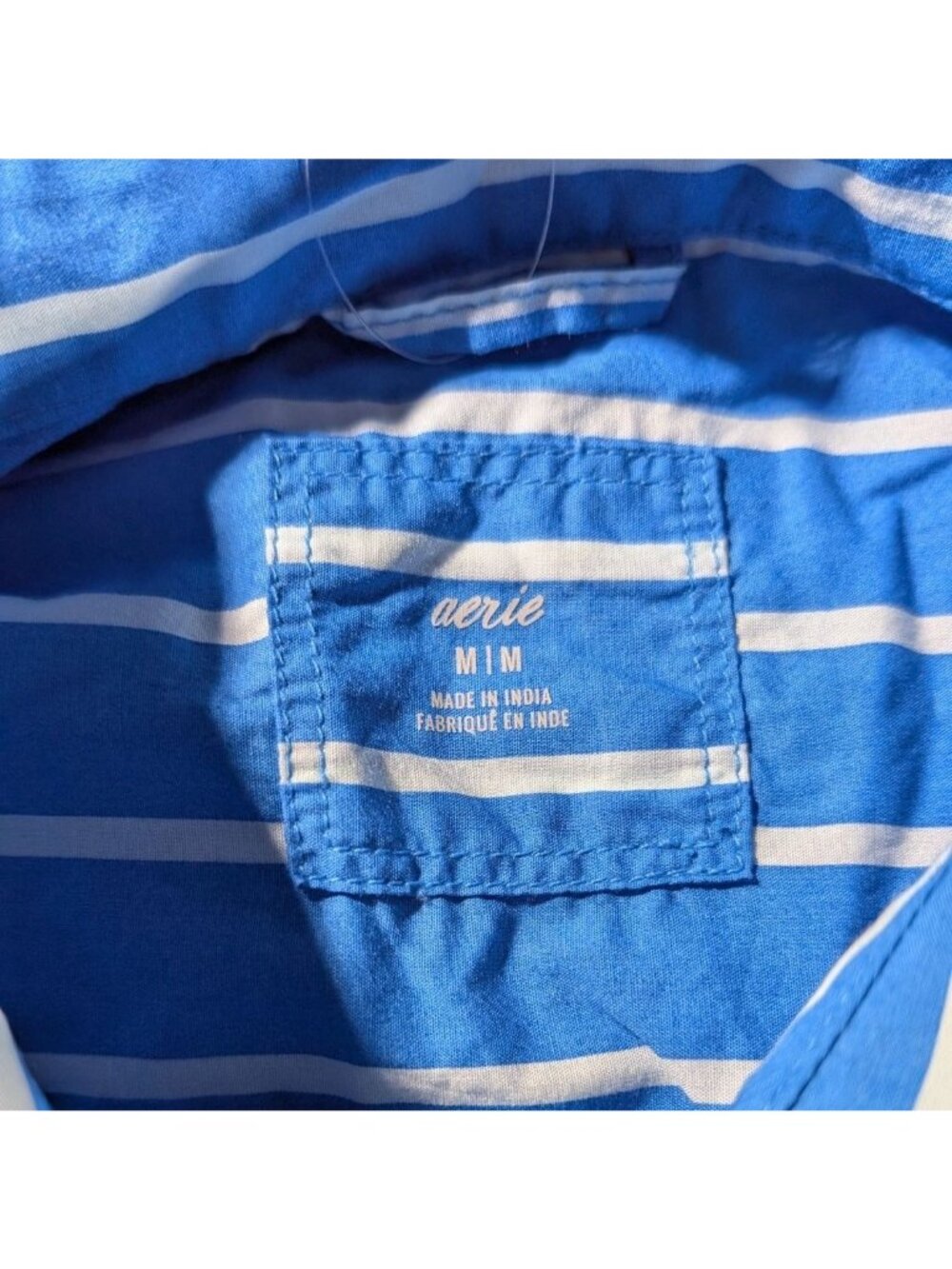 Aerie Good Day Button Day Shirt NWT Nautical Coastal Preppy 100% Cotton - Picture 6 of 11